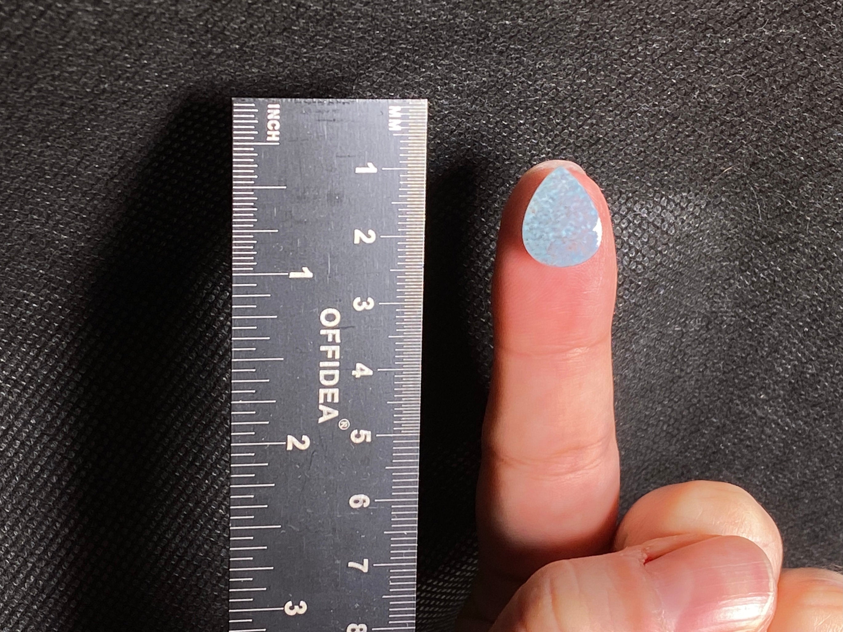 GILALITE Cabochon Gemstone - Solid Blue Teardrop Medusa Paraiba Quartz for Jewelry Making (43993) | Perfect for Pendants, Earrings & DIY Craft Projects