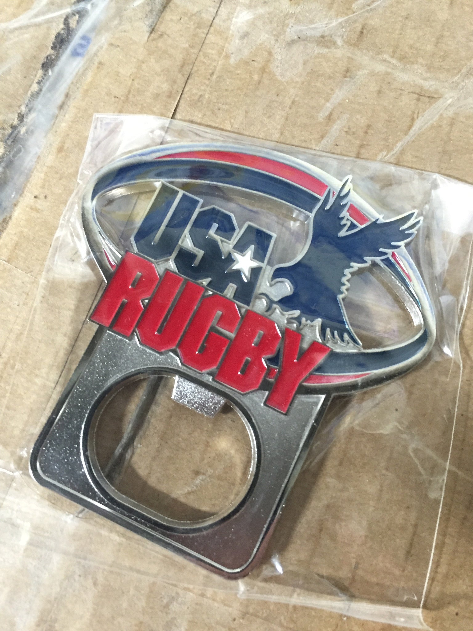 USA Rugby Bottle Opener - Durable Stainless Steel Bottle Cap Remover for Beer & Soda - Perfect for Rugby Fans, Tailgating, and Sports Bar Parties