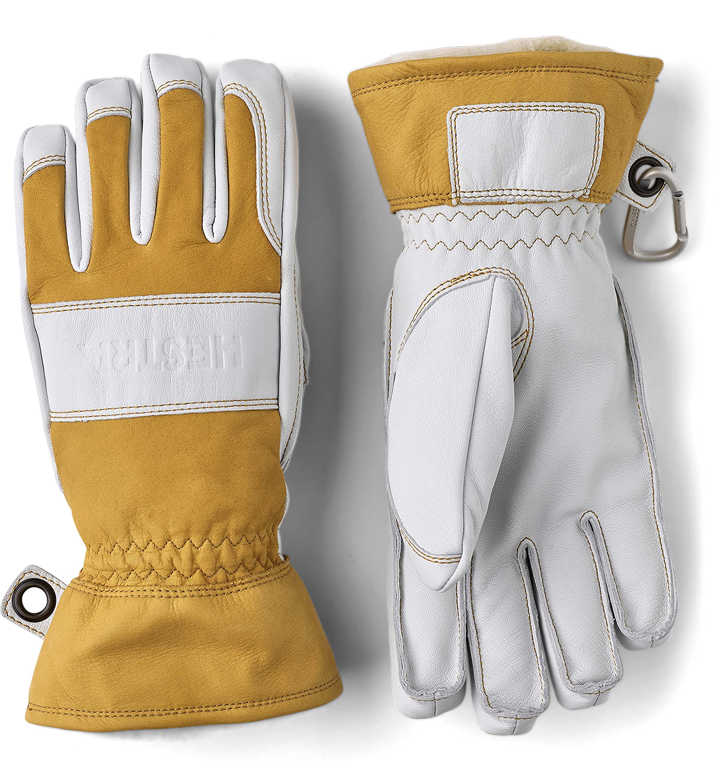 Hestra Men's & Women's Ski Gloves - Premium Guide Leather Winter Gloves with Warm Wool Lining for Alpine Skiing & Snowboarding