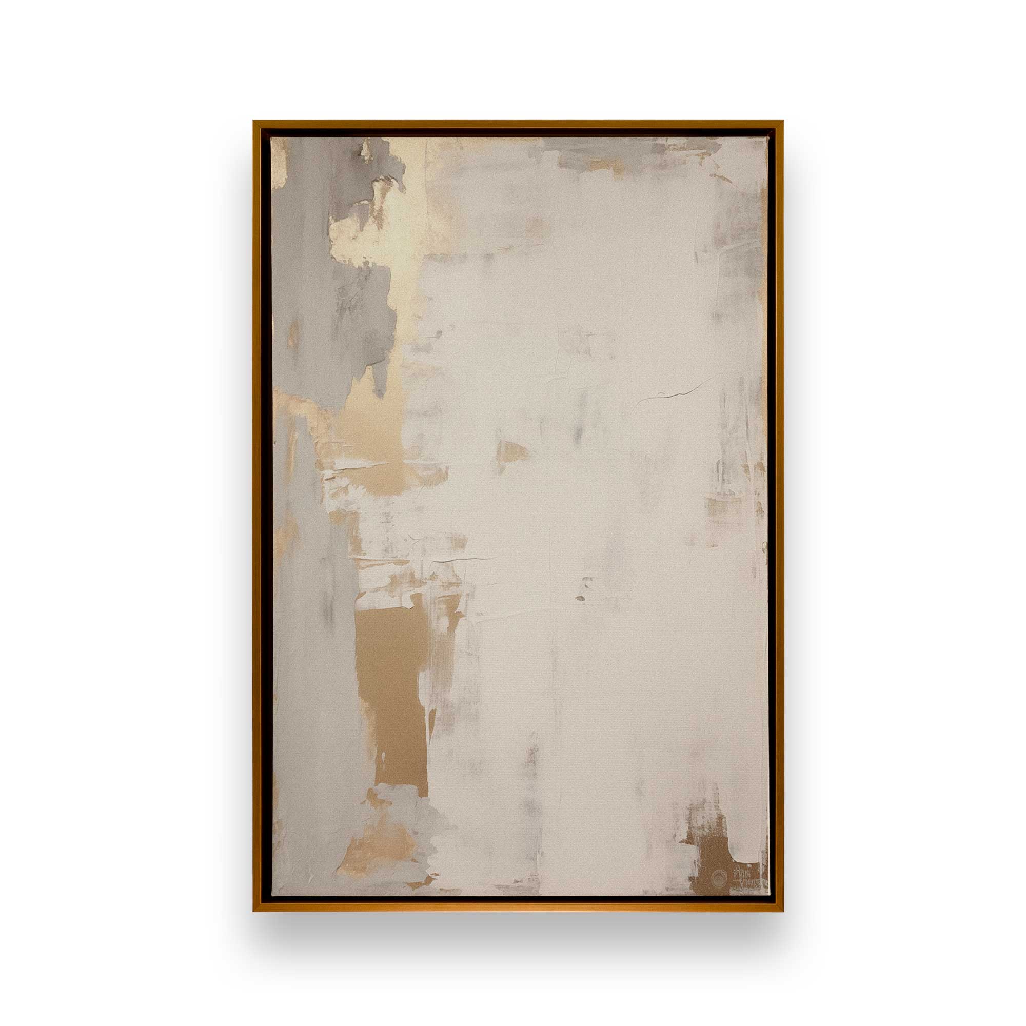 Golden Haze Canvas Wall Art - Set of 2 Modern Abstract Prints for Living Room, Bedroom & Office Decor