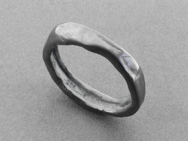 Oxidized Silver Driftwood Band Ring - Boho Chic Jewelry for Women, Perfect for Beach Weddings & Everyday Wear