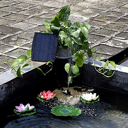 Solar Powered Water Pump for Garden Fountains, Ponds & Landscape Pools - Durable Circulating Pump with Plug-in Option - Perfect for Outdoor Decor, Backyard Water Features & Eco-Friendly Irrigation