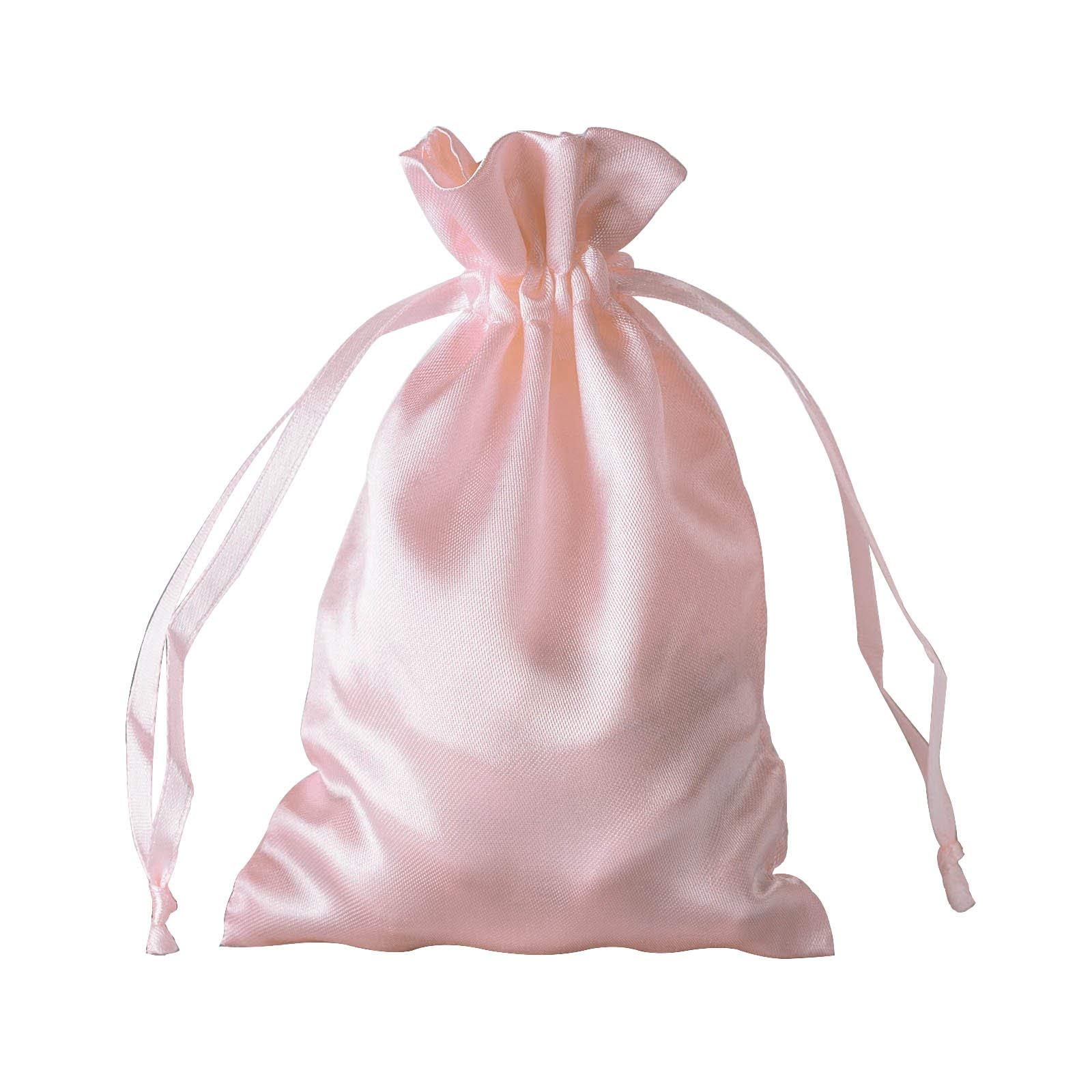 60 Pcs 4x6 Inch Blush Satin Drawstring Bags - Wedding Favors, Party Gifts, Jewelry Pouches, Candy Bags - Perfect for Bridal Showers, Baby Showers & Birthday Party Favors