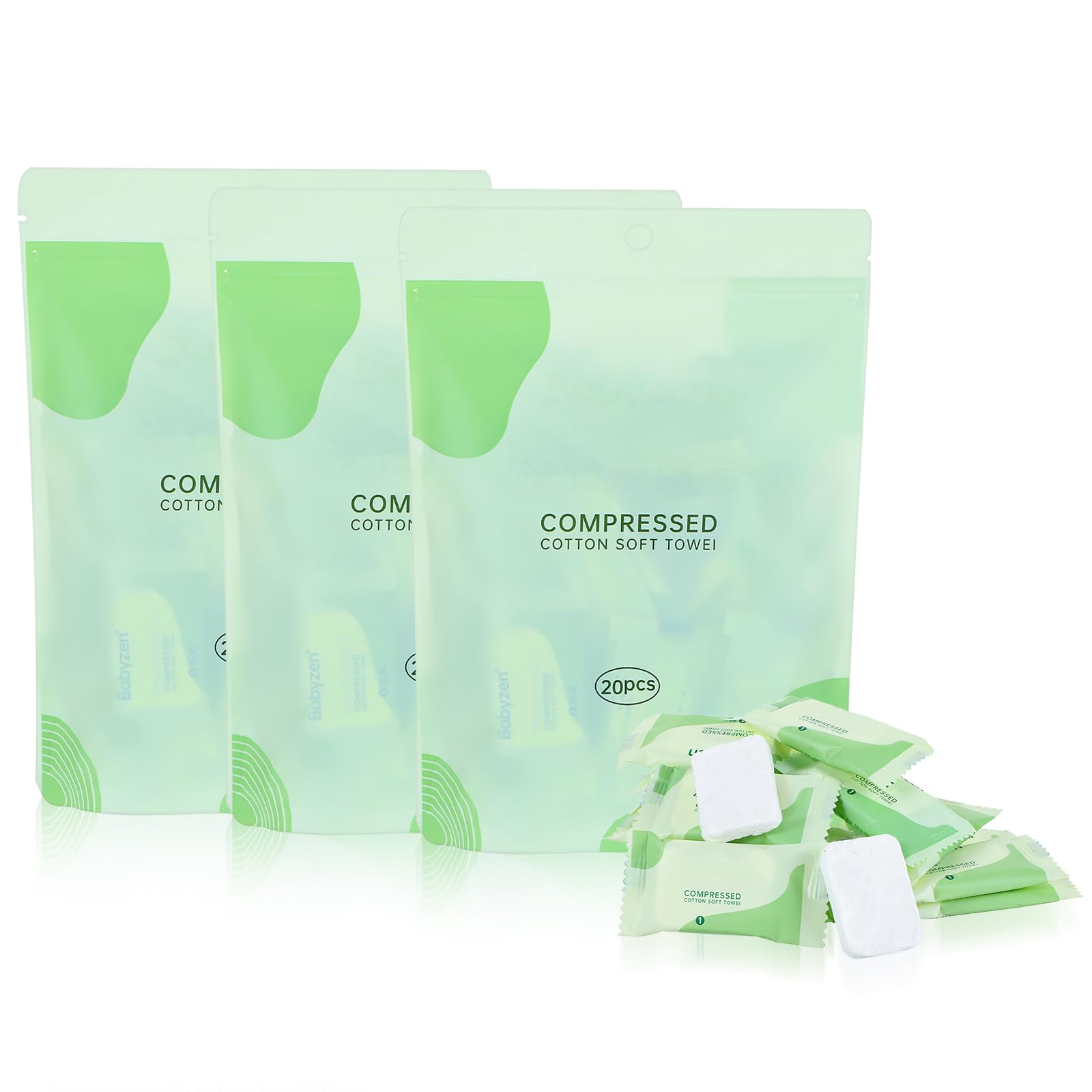 60 PCS Compressed Disposable Face Towels - Travel Mini Makeup Washcloths & Cleansing Wipes for Women | Portable Beauty, Toiletries & Cleaning Kit for Travel, Gym & Daily Use