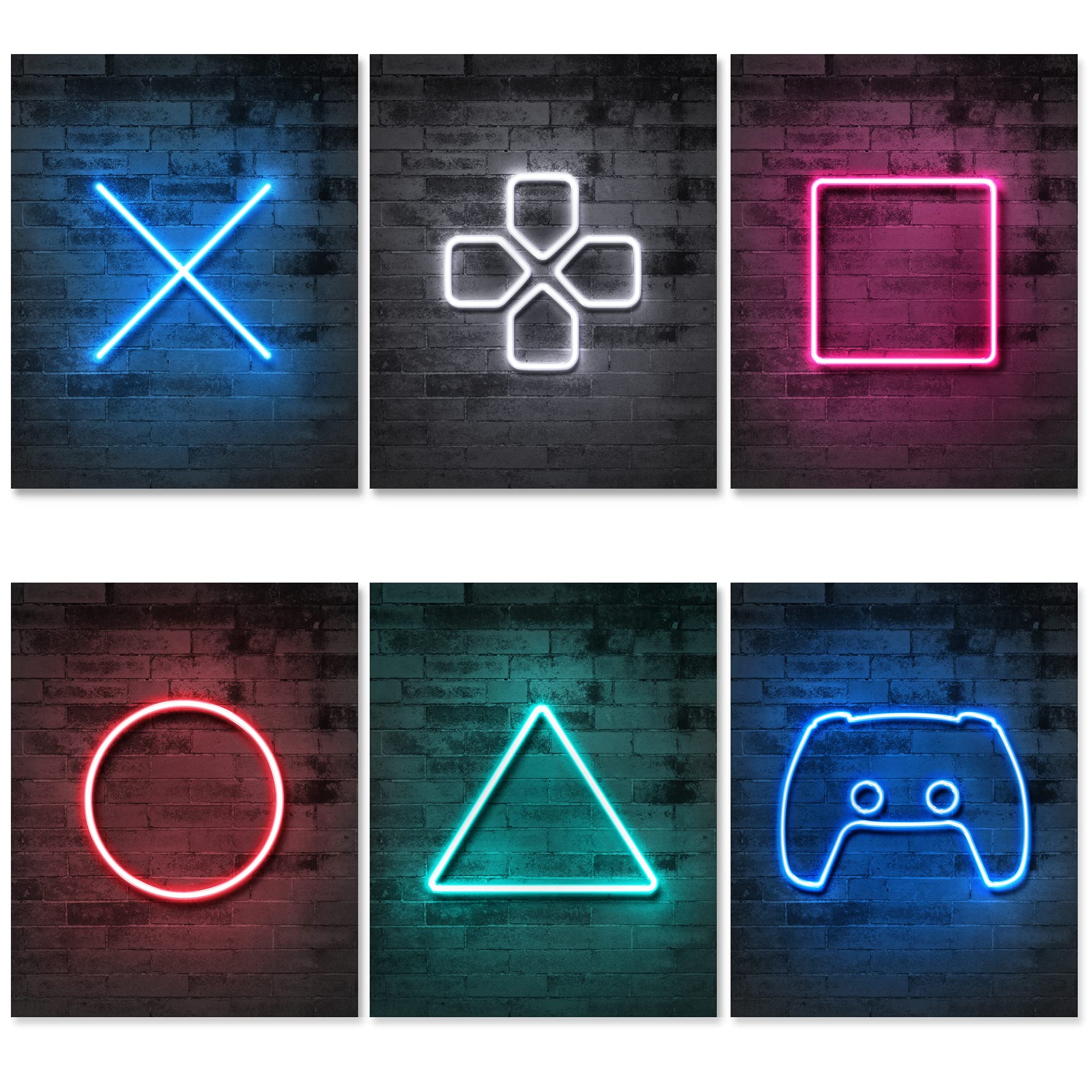 JUMANT PRINTED Neon Gaming Posters - UNFRAMED 8