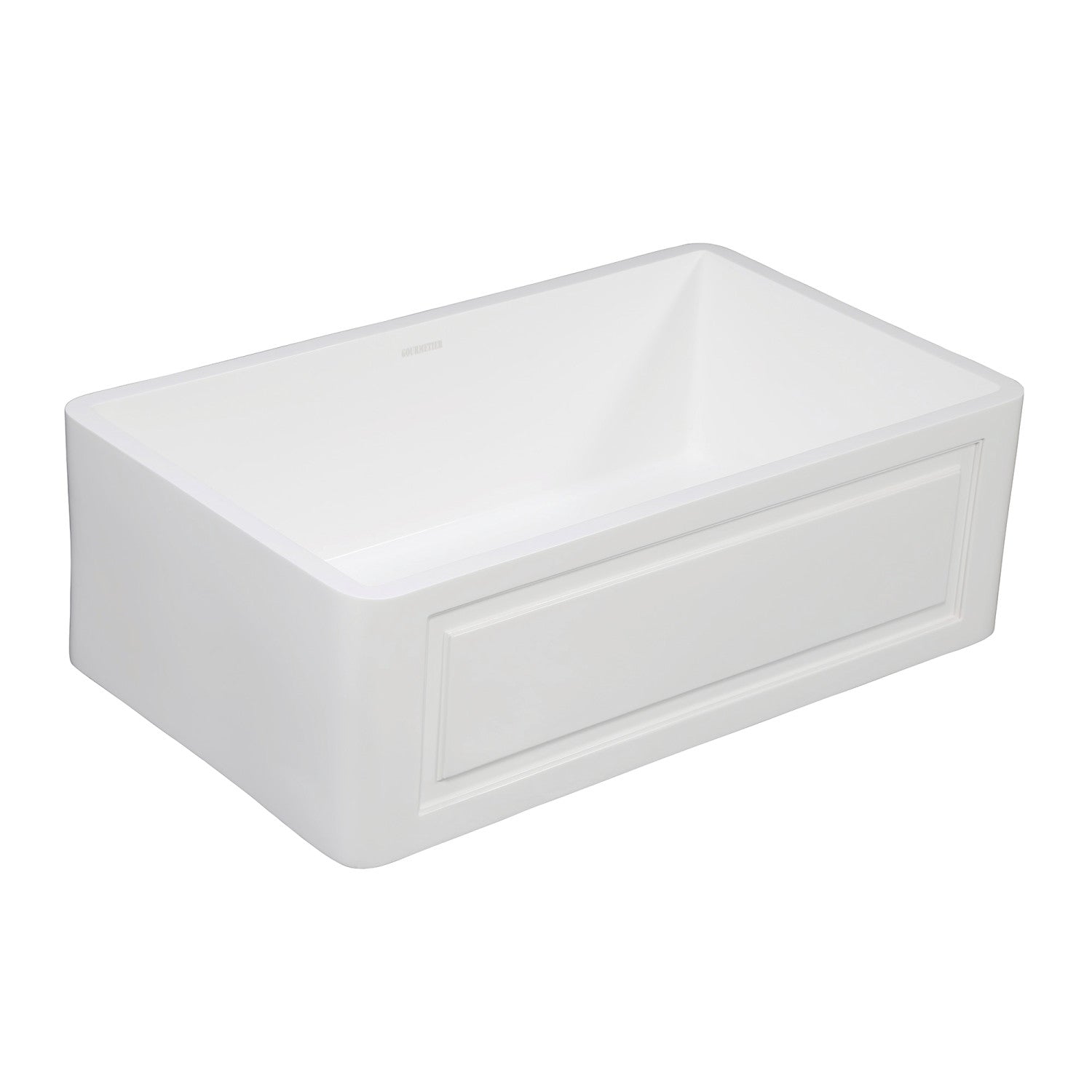 Arcticstone 33 Inch Matte White Farmhouse Kitchen Sink - Solid Surface Apron Front Single Bowl with Strainer - Perfect for Modern Farmhouse, Rustic & Country Style Kitchens