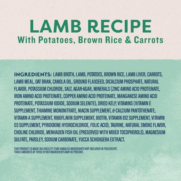 Natural Balance Original Ultra Lamb Recipe Paté Canned Dog Food - Grain-Free, High Protein Wet Food for Adult Dogs - Perfect for Picky Eaters & Sensitive Stomachs