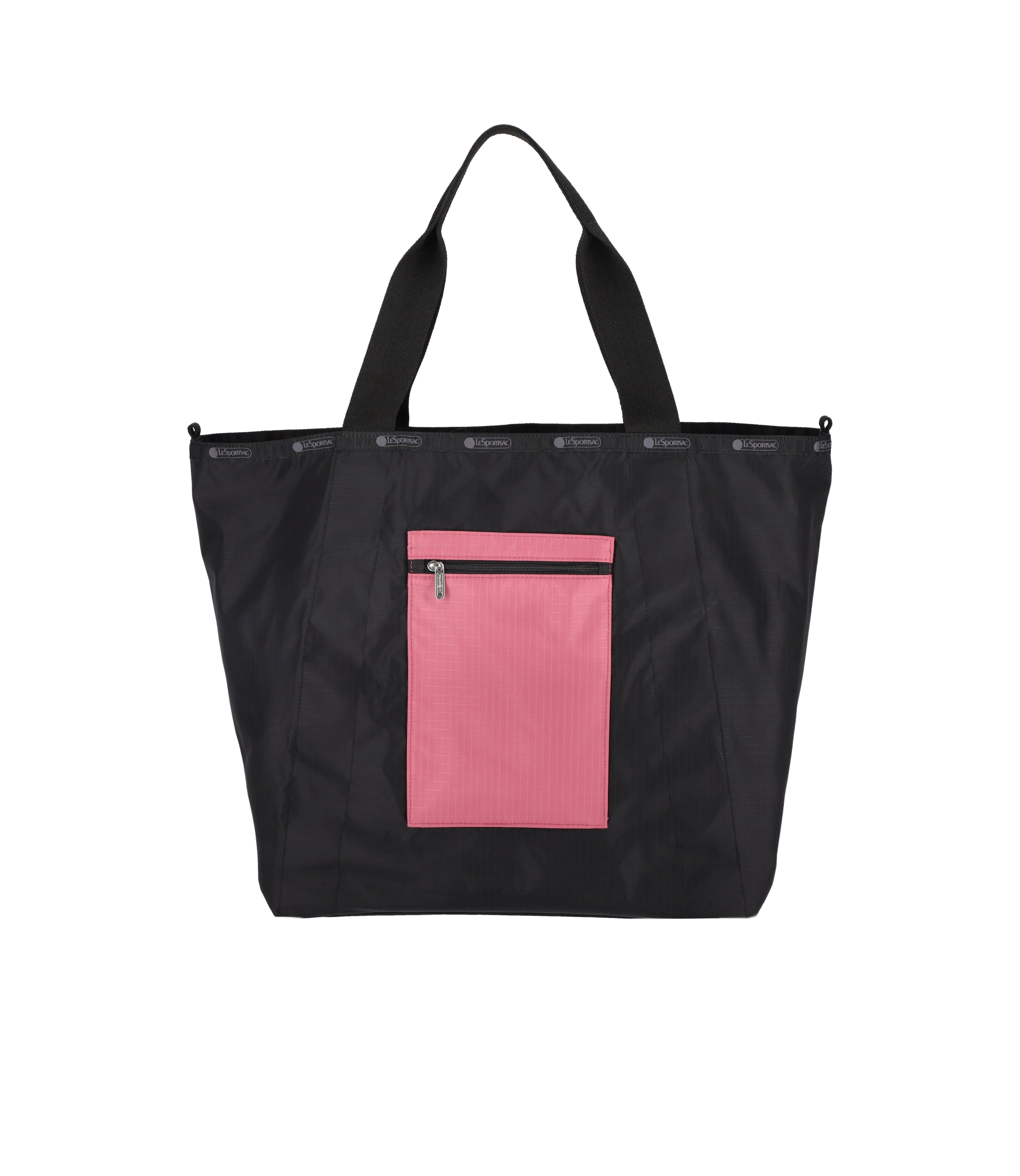 Large Reversible Pocket Tote Bag - Stylish Two-Sided Handbag with Pockets for Women - Perfect for Work, Travel & Shopping