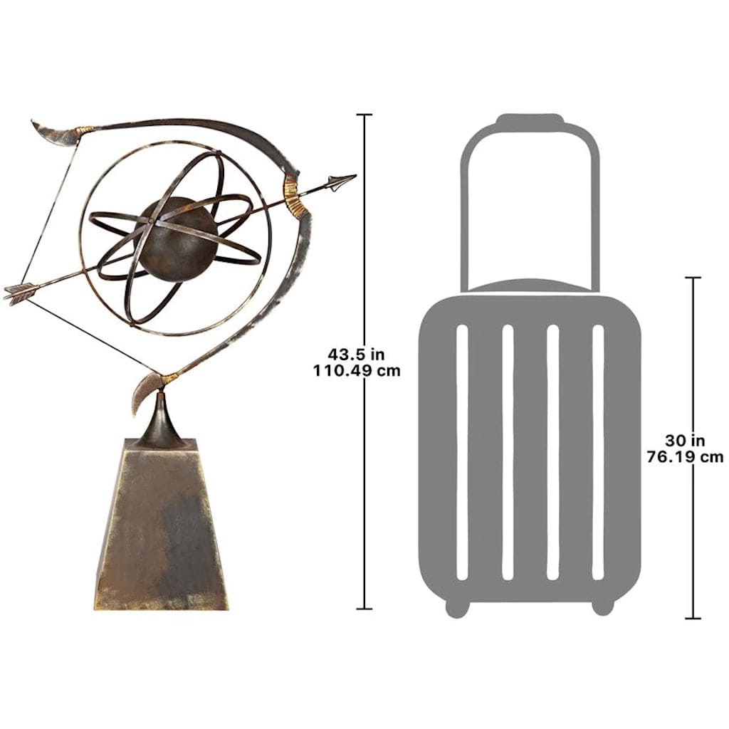 Design Toscano Decorative Metal Celestial Garden Armillary Sphere - Elegant Outdoor Astronomy Decor for Patio, Garden, and Backyard