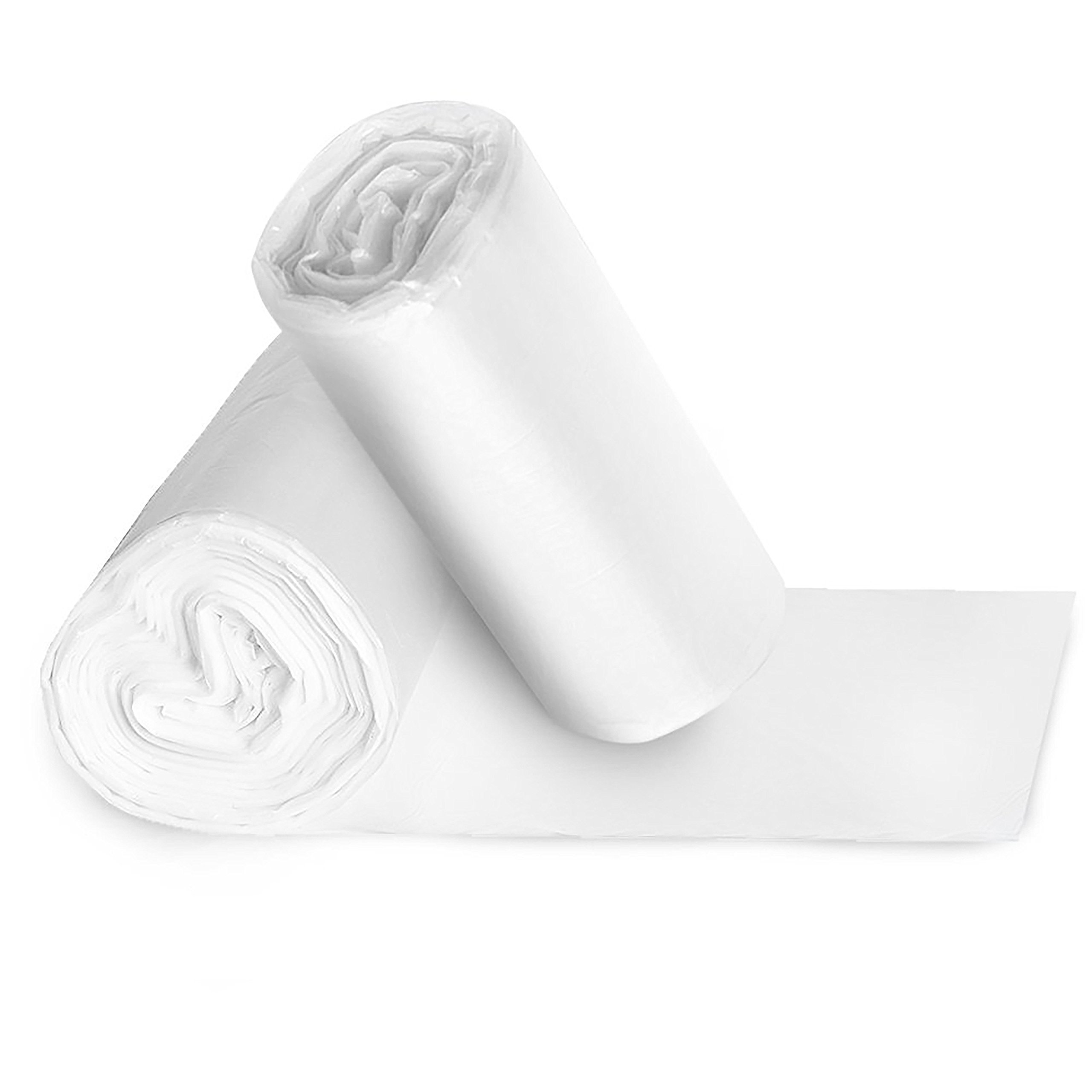 Upper Midland Products 100-Pack Clear 2.6 Gallon Small Trash Bags for Bathroom, Kitchen, Office & Car - Leakproof Wastebasket Liners