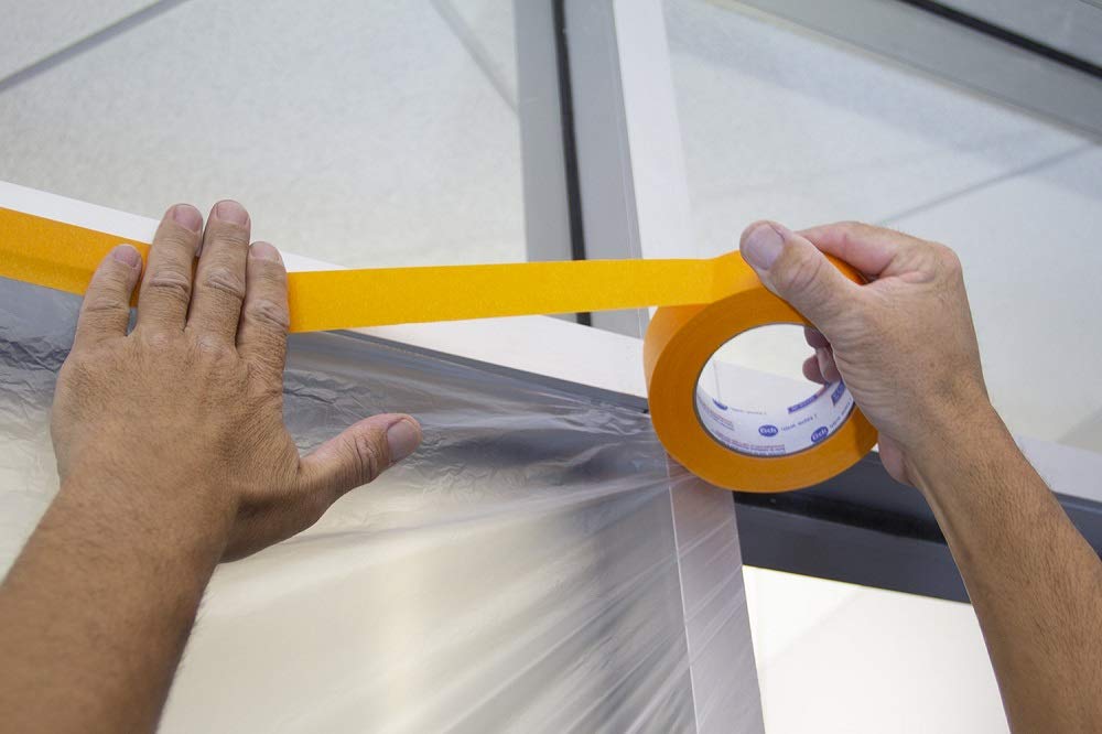 IPG ProMask Orange Contractor Grade Painter's Masking Tape - 0.94 Inch x 60 Yards, 36-Pack - High Adhesion, Clean Removal for Professional Painting, Drywall & DIY Projects - Perfect for Walls, Trim, Windows and Home Renovations