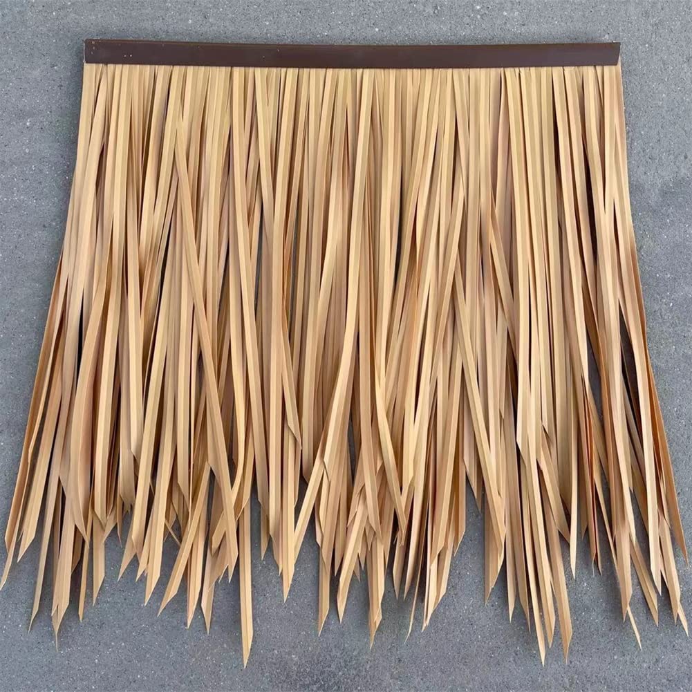Artificial Thatch Roof Tiles - Realistic Fake Thatch for Gazebos, Sheds & Umbrellas | Durable Plastic Straw Simulation for Outdoor Decoration | Perfect for Tropical Themed Parties, Beach Bars & Garden Landscaping