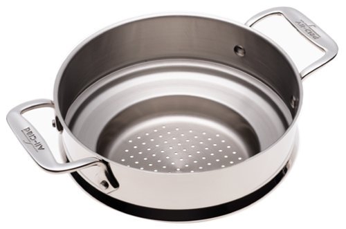 All-Clad 3 Quart Stainless Steel Universal Steamer Basket - Silver | Perfect for Healthy Cooking, Vegetables, Seafood & Dumplings | Durable Food Steamer for Stovetop & Induction Cooktops
