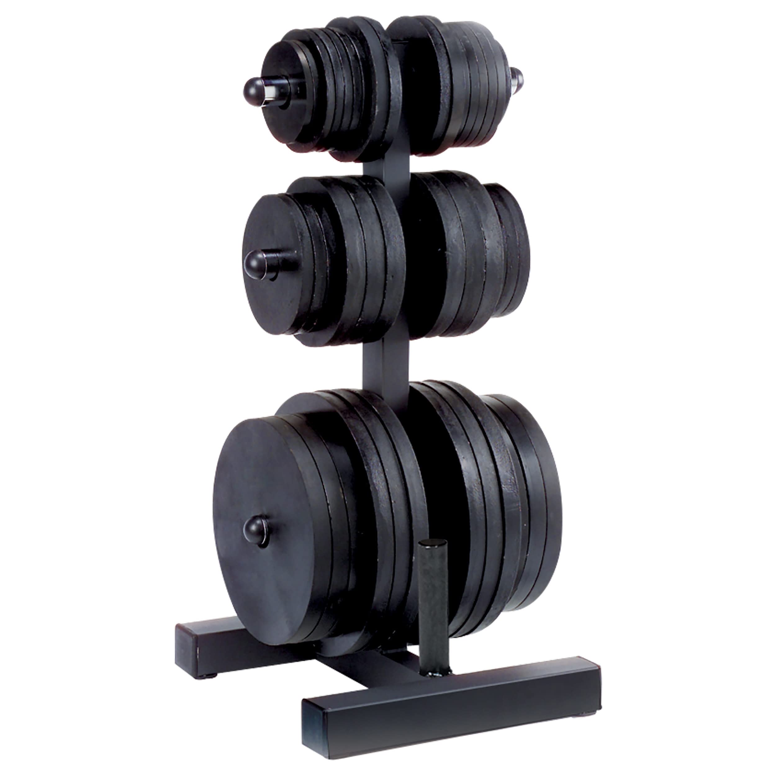 Body-Solid (WT46) 6-Post Olympic Weight Tree & Bar Holder - Heavy Duty Plate Rack & Weight Storage Stand for Home Gym - 1000 lb Capacity - Perfect for Weightlifting, CrossFit & Strength Training