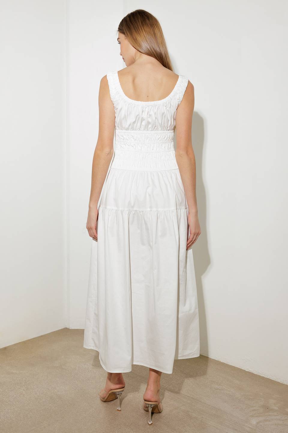 LOVELIEST LOOKS MIDI DRESS WHITE - Elegant Flowy Summer Dress for Women | Perfect for Beach Vacations, Date Nights & Special Occasions