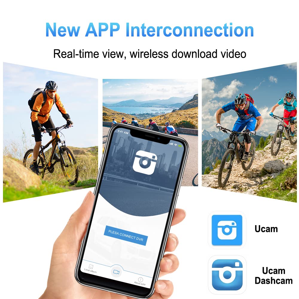 VSYSTO 170° Wide Angle 4K Bike Motorcycle Helmet Camera - WiFi Waterproof Action Camera with Night Vision, G-Sensor & Loop Recording - Perfect for Cycling, Motorcycling, Adventure Sports & Vlogging