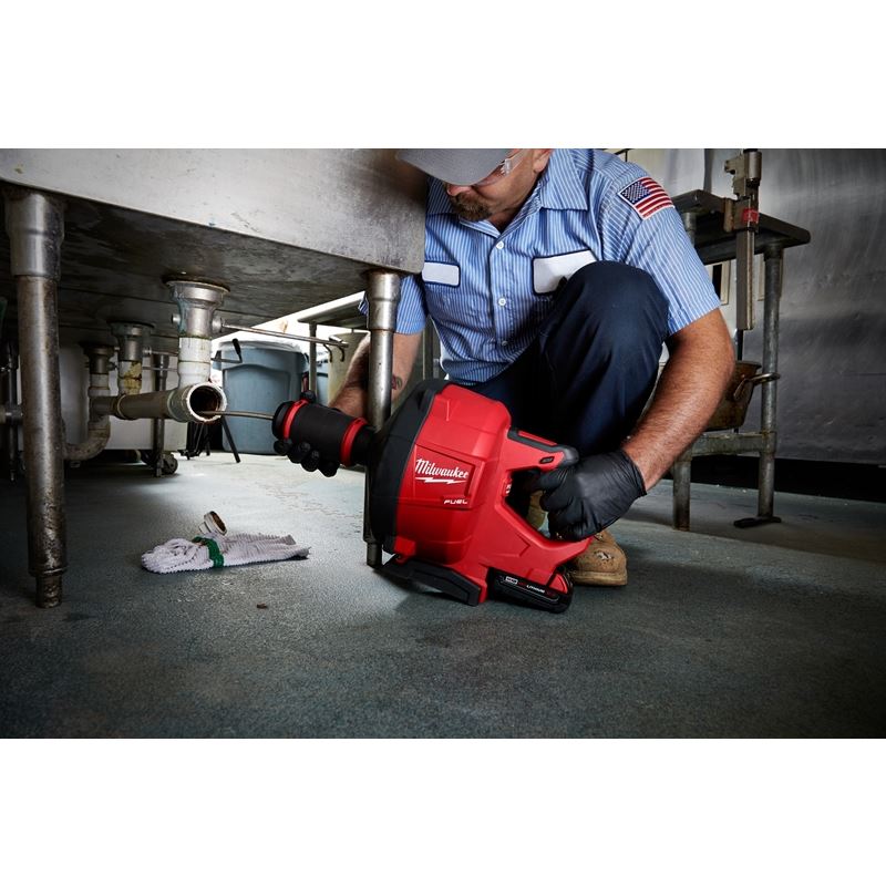 M18 FUEL 18V Brushless Cordless Drain Snake Kit with Cable Drive - 2772A-21 - Perfect for Plumbing, Home Maintenance & DIY Drain Cleaning