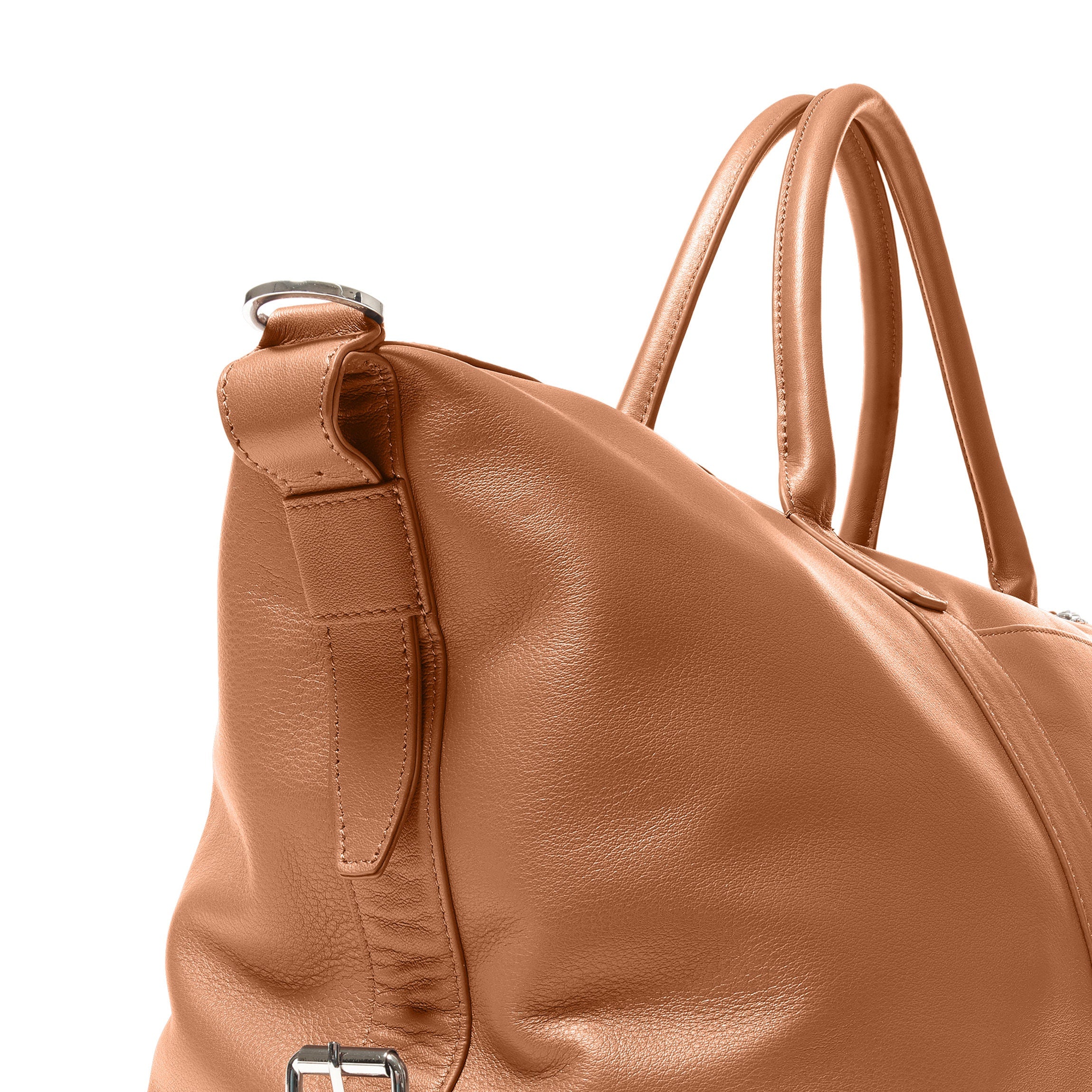 Premium Kessler Medium Duffle Bag in Cognac Leather - Stylish Travel & Gym Bag for Men & Women | Perfect for Weekend Getaways, Workouts & Business Trips