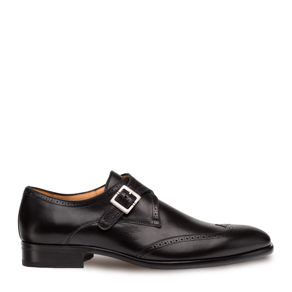 Mezlan Forest Men's Luxury Wing Tip Oxford Dress Shoes - Hand-Burnished Calfskin Leather with Perforated Accents - Handcrafted in Spain - Medium Width - Perfect for Business, Weddings & Formal Occasions