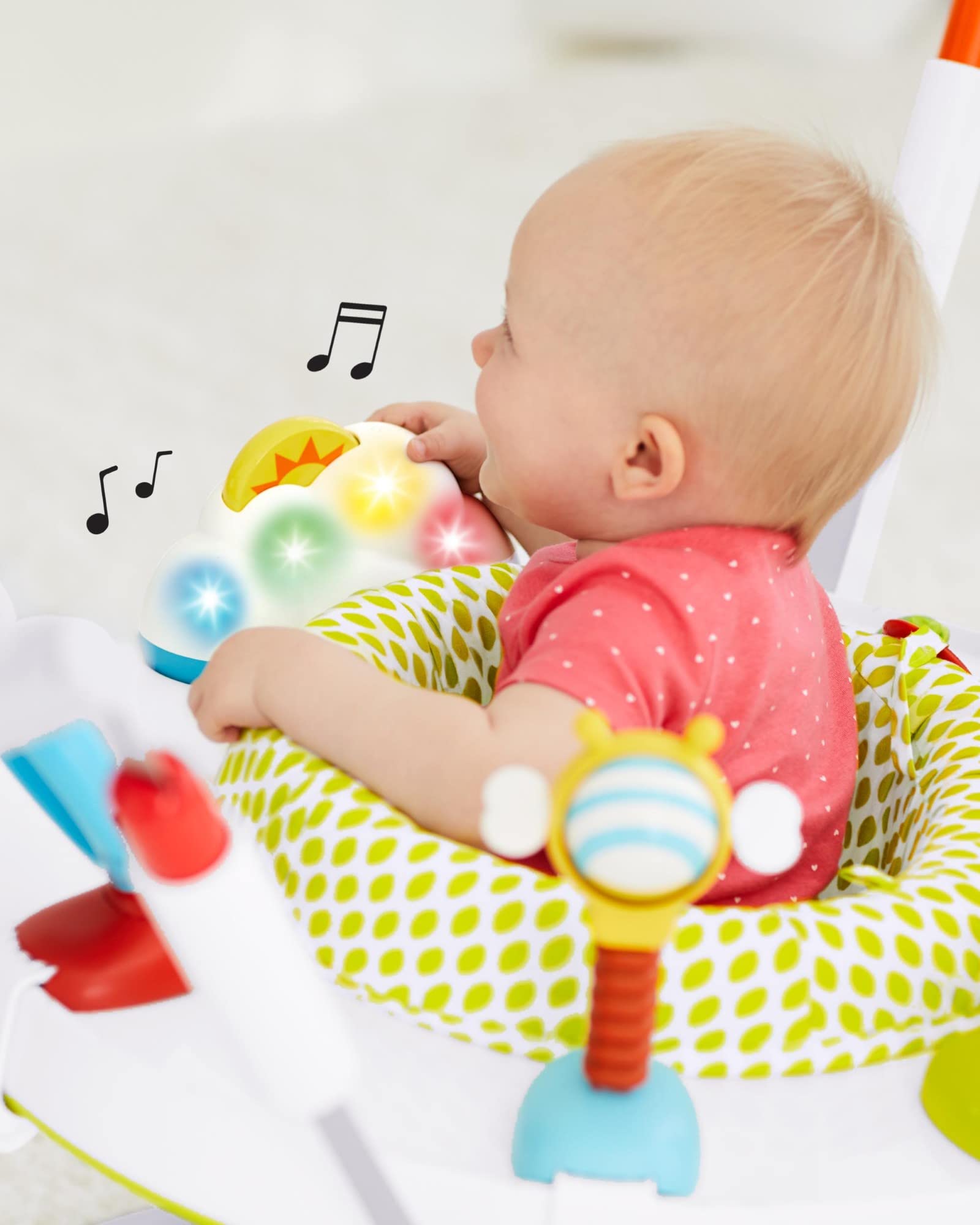 Skip Hop Foldable Baby Activity Jumper for Infants 4-24 Months - Portable Play Center with Toys for Early Development - Perfect for Home, Travel & Daycare Use
