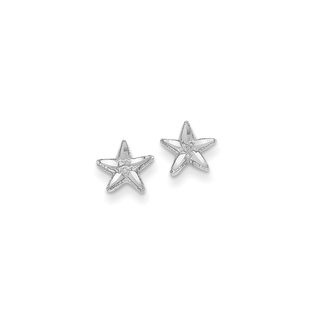 14K Gold Diamond-Cut Starfish Stud Earrings for Women - Elegant Fine Jewelry Gift for Birthday, Anniversary & Beach Wedding Accessories