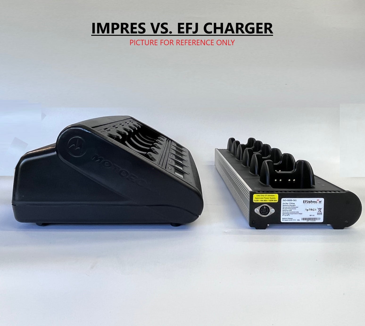 EF Johnson 563 0600 361 Six Bay Viking Multi Charger - Tri Chem Lithium Battery Charger for VP600 & VP900 Radios | Perfect for Law Enforcement & Emergency Communication Scenarios