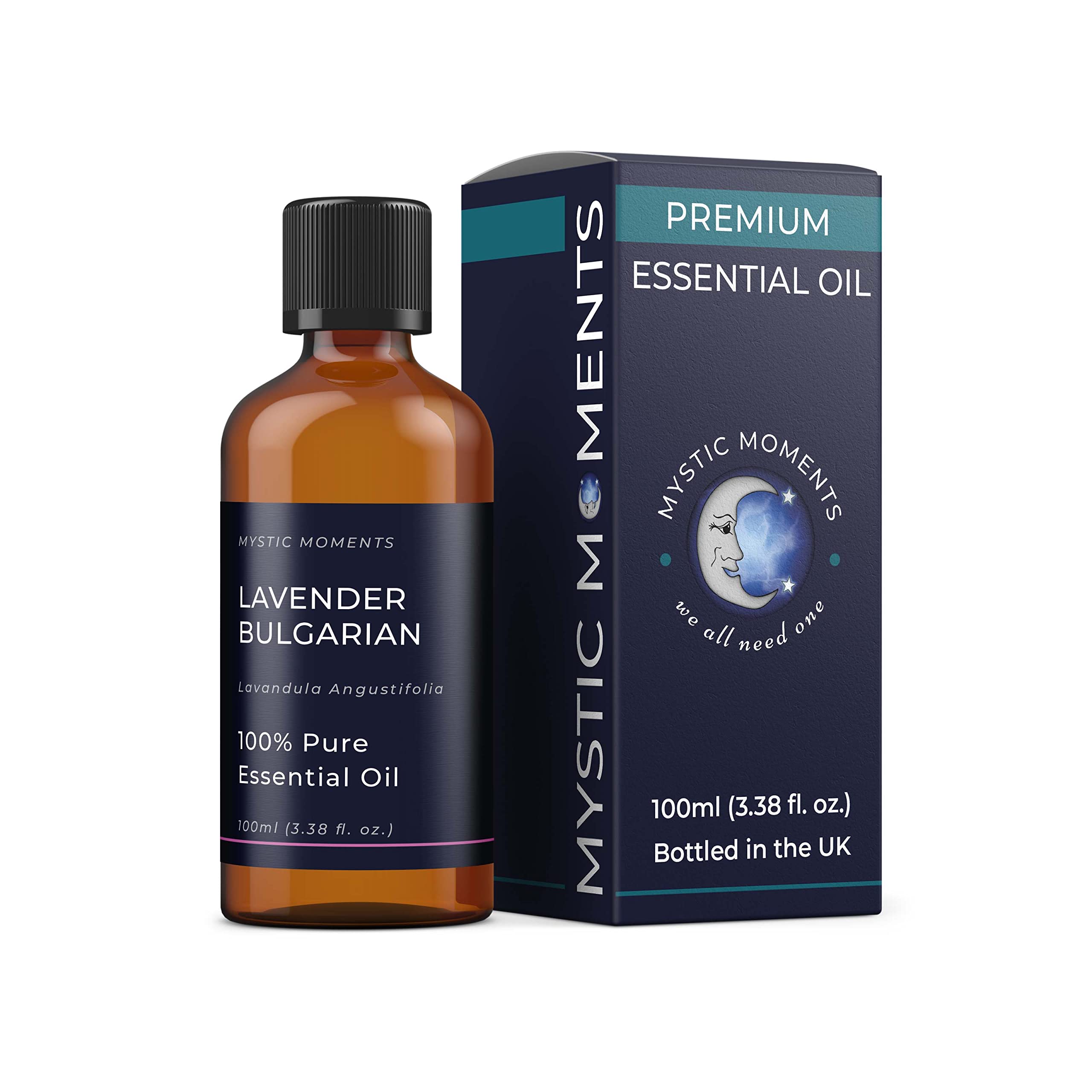 100% Pure Bulgarian Lavender Essential Oil - 100ml for Aromatherapy, Relaxation & Skin Care | Mystic Moments