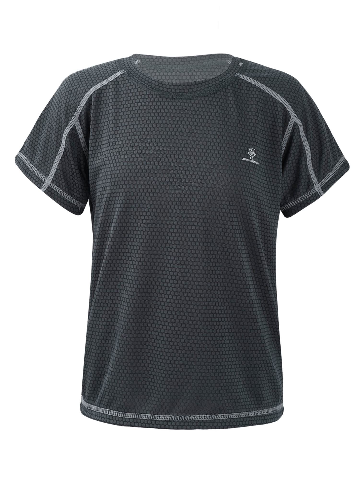Fldy Kids Boys' UPF 50+ Sun Protection Rashguard Swim Shirt - Quick Dry Short Sleeve UV Shirt for Swimming, Beach, Surfing & Outdoor Sports