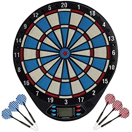 Electronic Dart Board with LCD Scoring - 6 Darts Included | Flocked Surface for Safe Play | Perfect for Family Game Nights & Bar Entertainment (Kids & Adults)