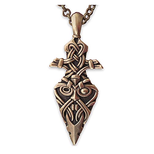 Odin Spear Pendant V4 - Brass