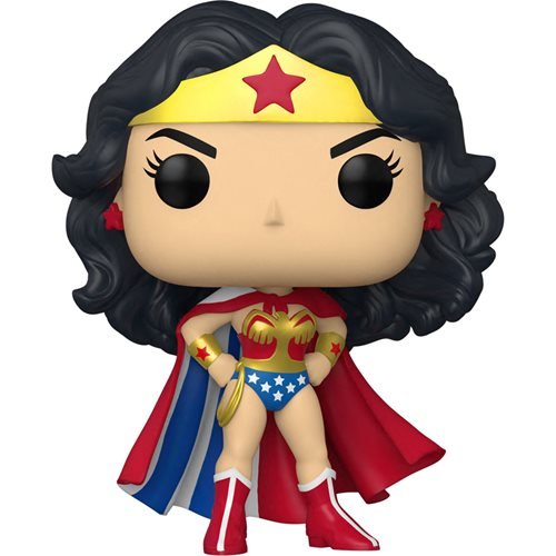 DC Heroes Pop! Vinyl Figure 80th Anniversary Wonder Woman (Classic with Cape) - Funko Pop Collectible for DC Comics Fans, Perfect for Display, Gifts & Superhero Decor