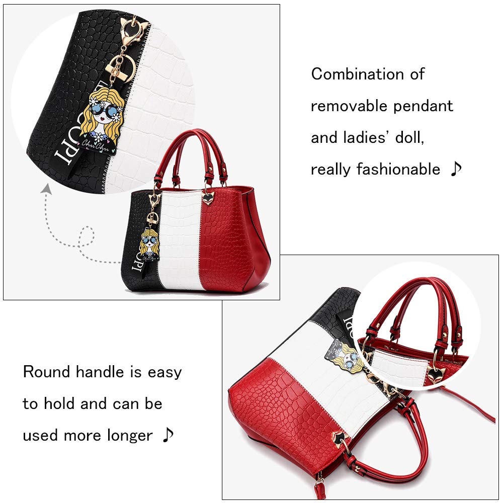 Stylish Women's PU Leather Handbags - Fashionable Shoulder Tote & Satchel Purses for Work, Travel & Everyday Use