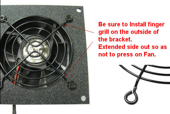 92mm CG Bare Fan Bracket Kit (2 Hole) for Multimedia Cabinet & Home Theater Cooling - Perfect for PC Case, Server Rack & AV Equipment Ventilation