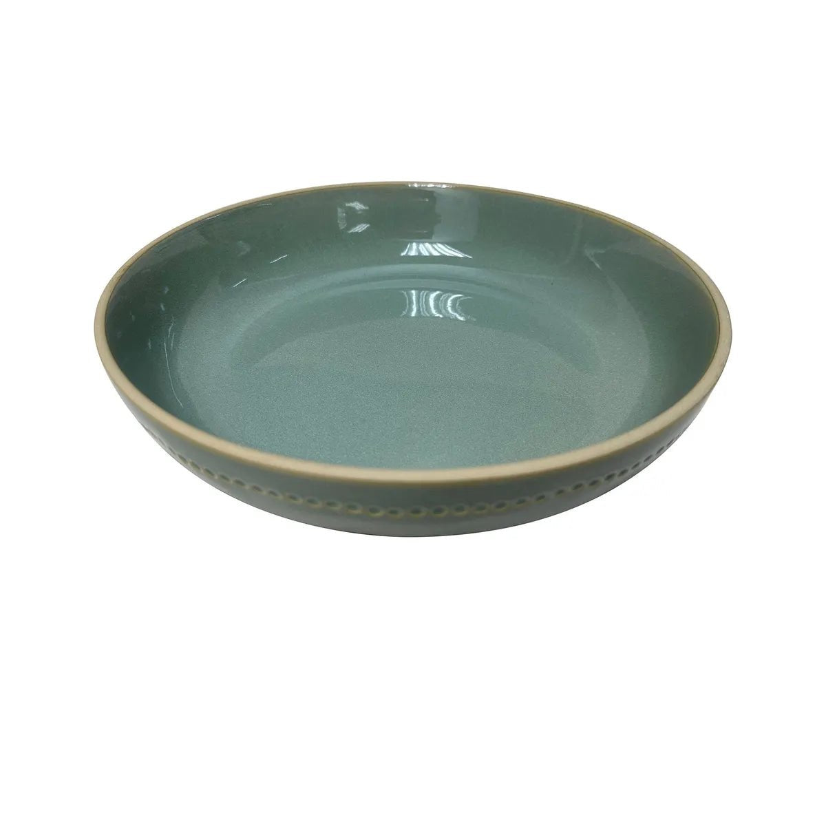 Araucana Green Ceramic Serving Bowl Set - 4 Piece Handmade Dinnerware for Salads, Pasta, Fruits - Perfect for Entertaining, Family Dinners & Party Serving