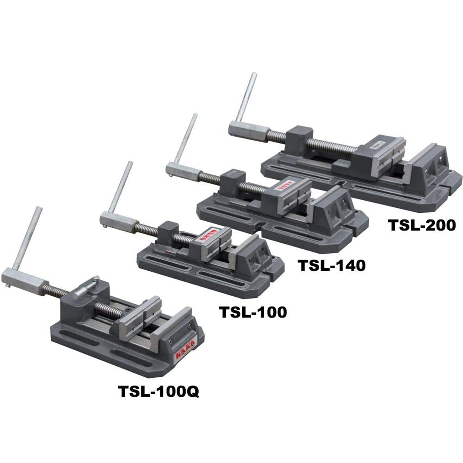 KAKA INDUSTRIAL TSL-200 8-Inch Low-Profile Drill Press Vise - Heavy Duty Metal Milling Vice for Precision Drilling & Woodworking - Perfect for Workshop, DIY Projects & Metal Fabrication