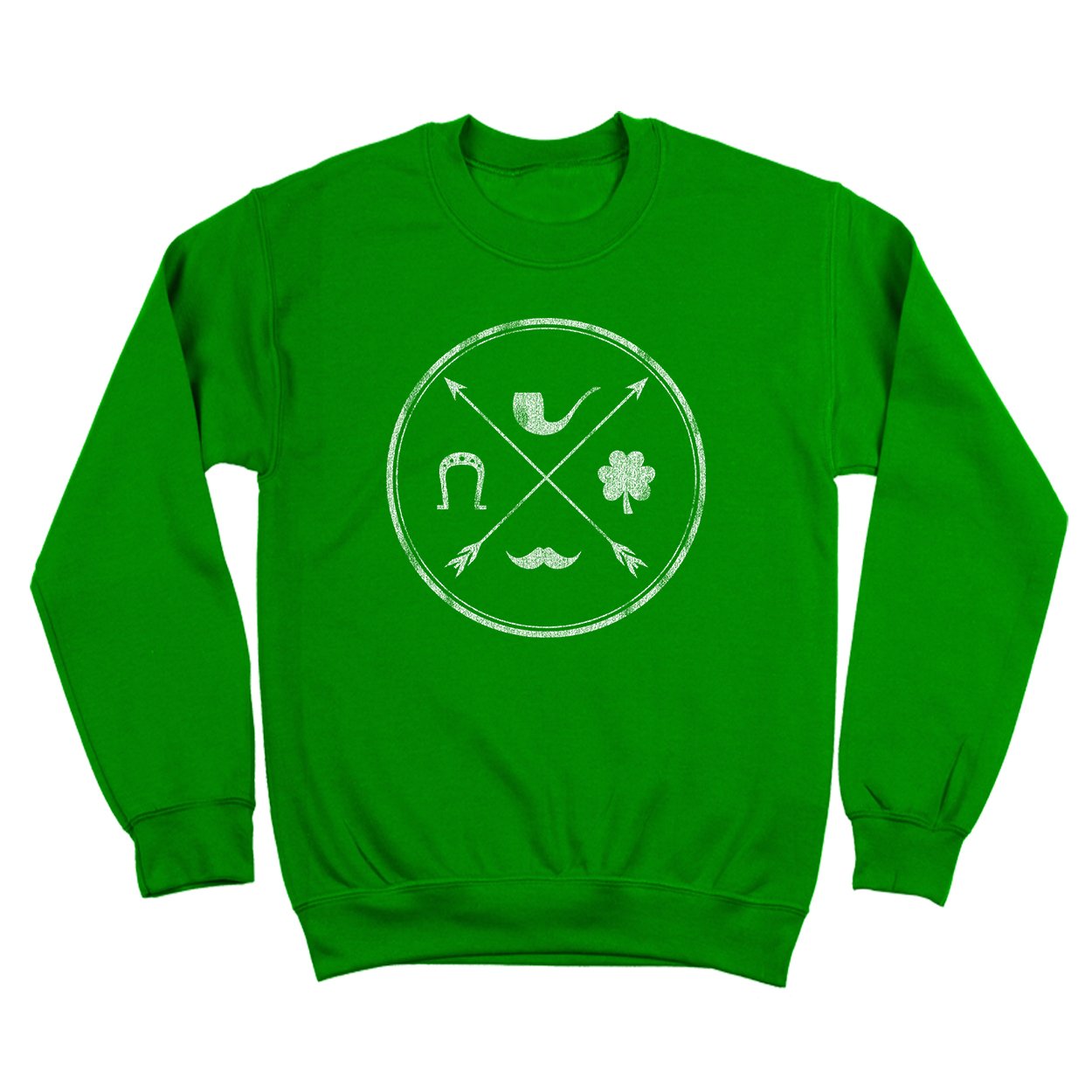 Irish Arrows Crewneck Sweatshirt - Cozy Casual Pullover for Everyday Wear, Perfect for Fall & Winter Outfits