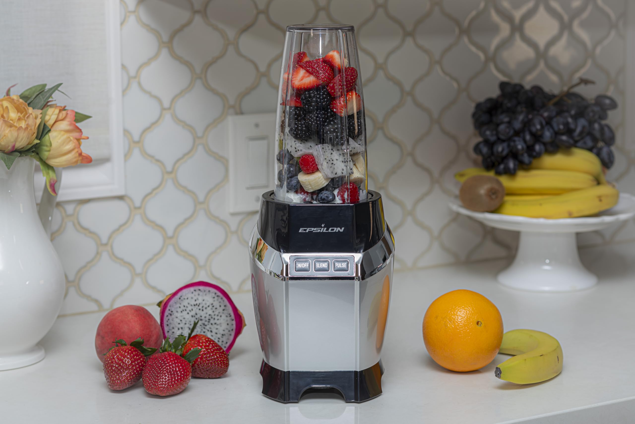 1000W Powerful Smoothie Blender - Portable Personal Blender for Protein Shakes, Frozen Fruits & Ice Crushing - 24oz BPA-Free Travel Cup with Leakproof Lid - LED Display Nutrient Juicer - Perfect for Gym, Kitchen & Outdoor Adventures - Black