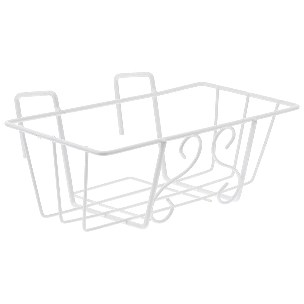 Durable White Hanging Flower Pot Rack for Balcony - Space-Saving Plant Stand with Pendant Hook | Perfect for Small Spaces, Indoor & Outdoor Decor