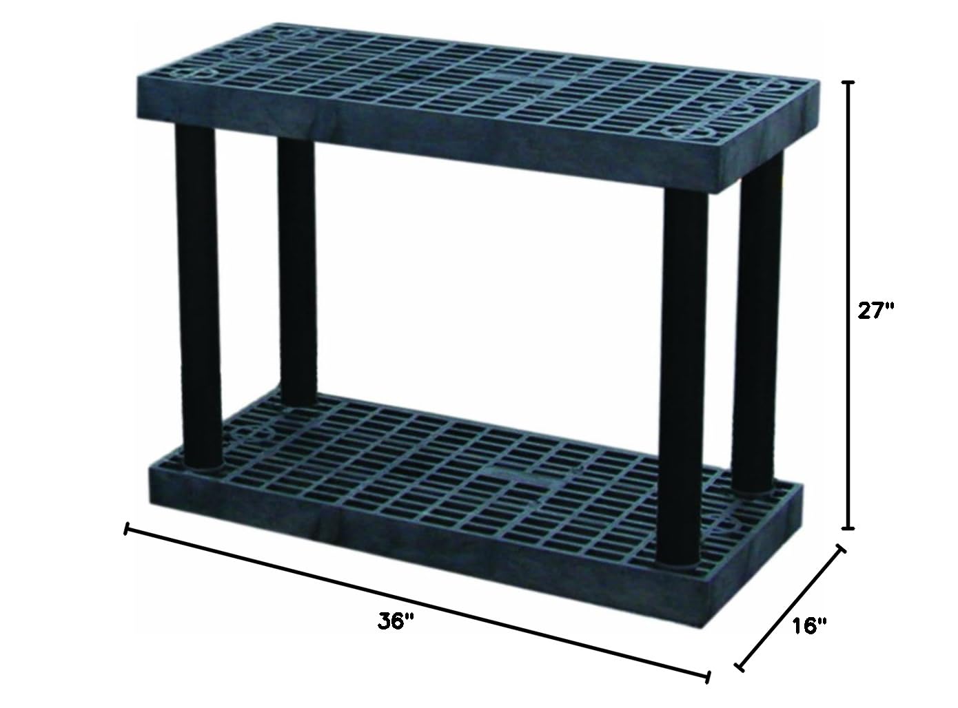 DURASHELF® 2-Tier Metal Shelf Unit 36