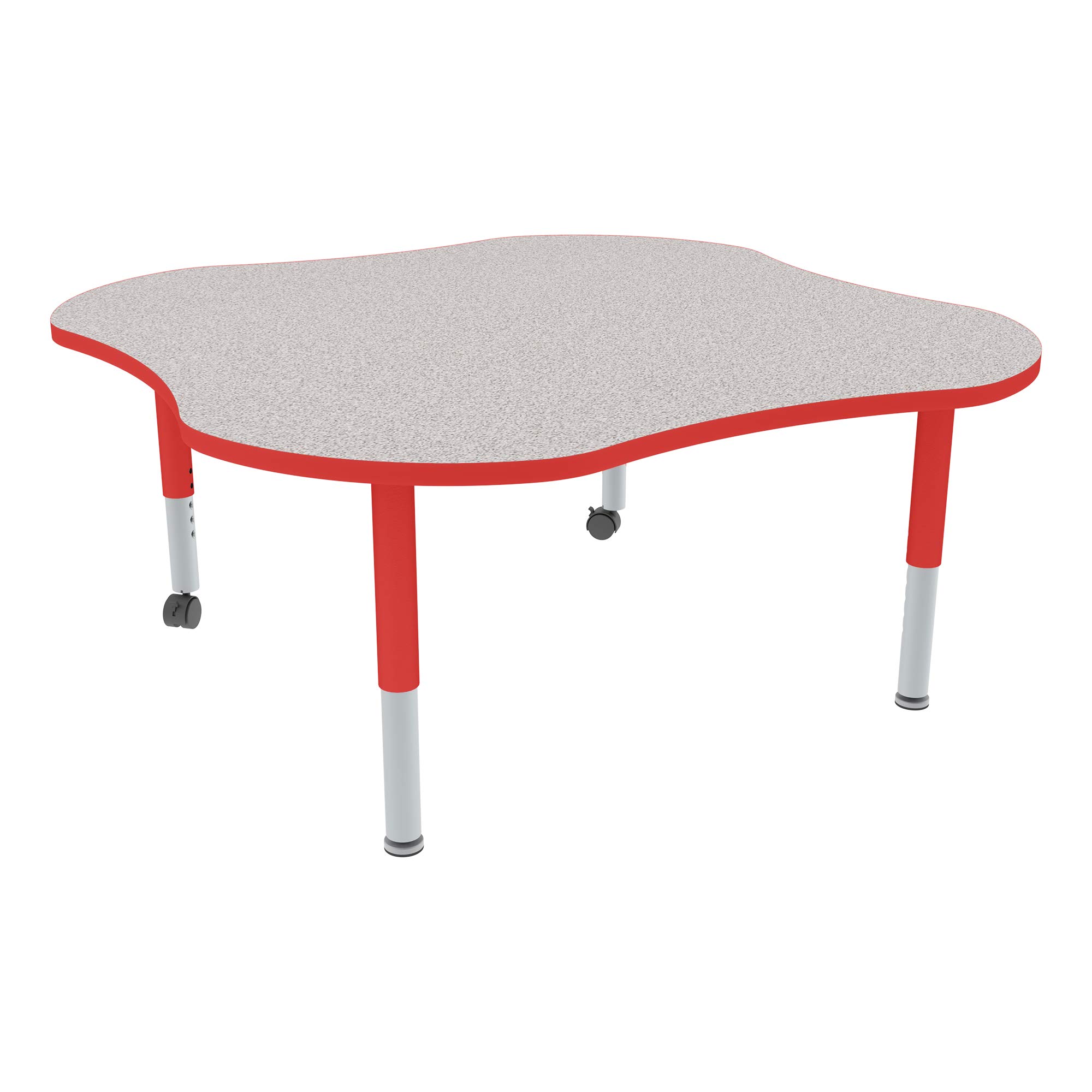 Adjustable Height Preschool Activity Table with Casters - 48