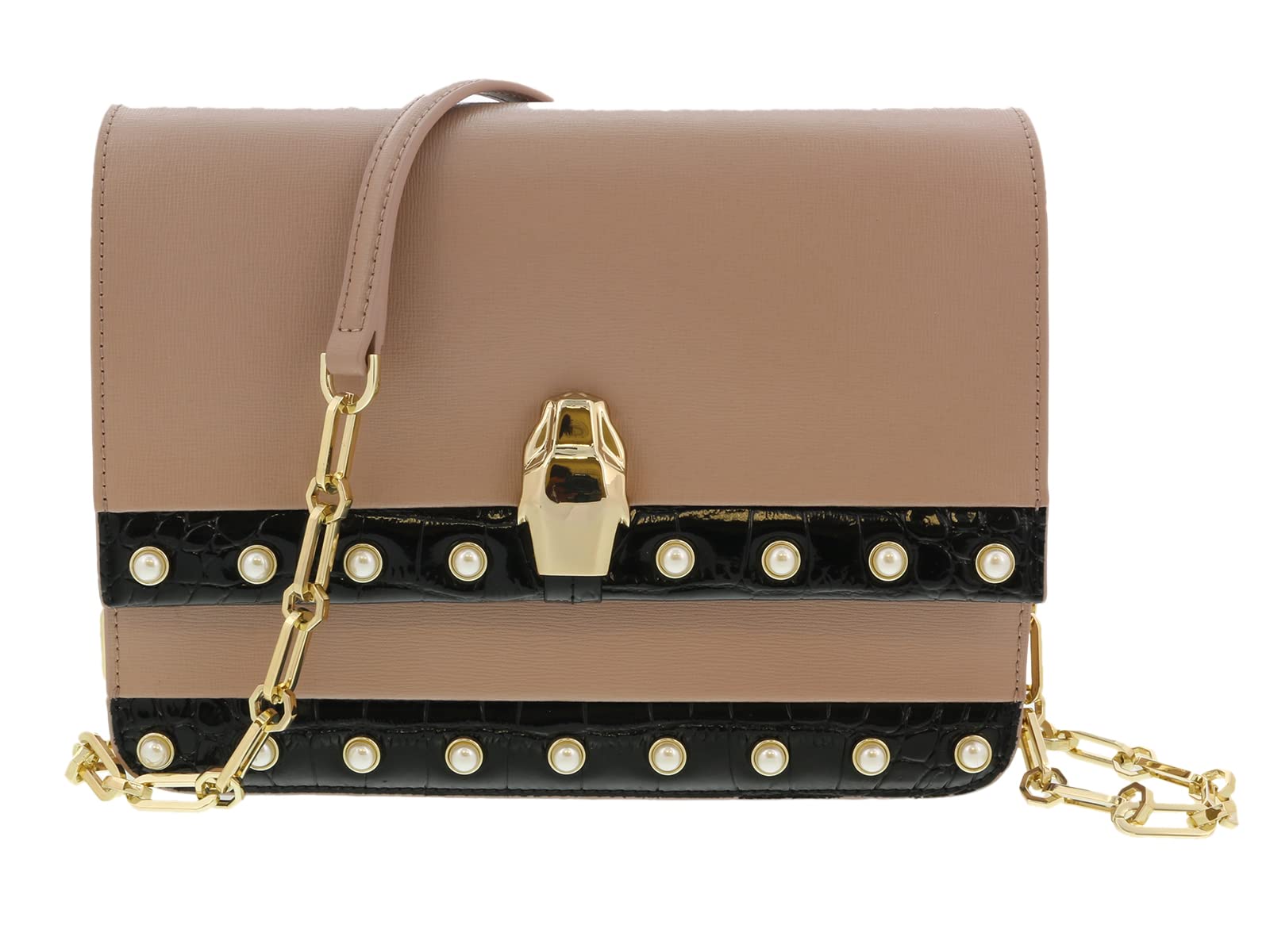 Roberto Cavalli HXLPGZ 020 Nude Shoulder Bag for Women - Elegant Crossbody Purse for Daily Use, Parties & Date Nights | Fashionable Handbag for Outfits & Special Occasions