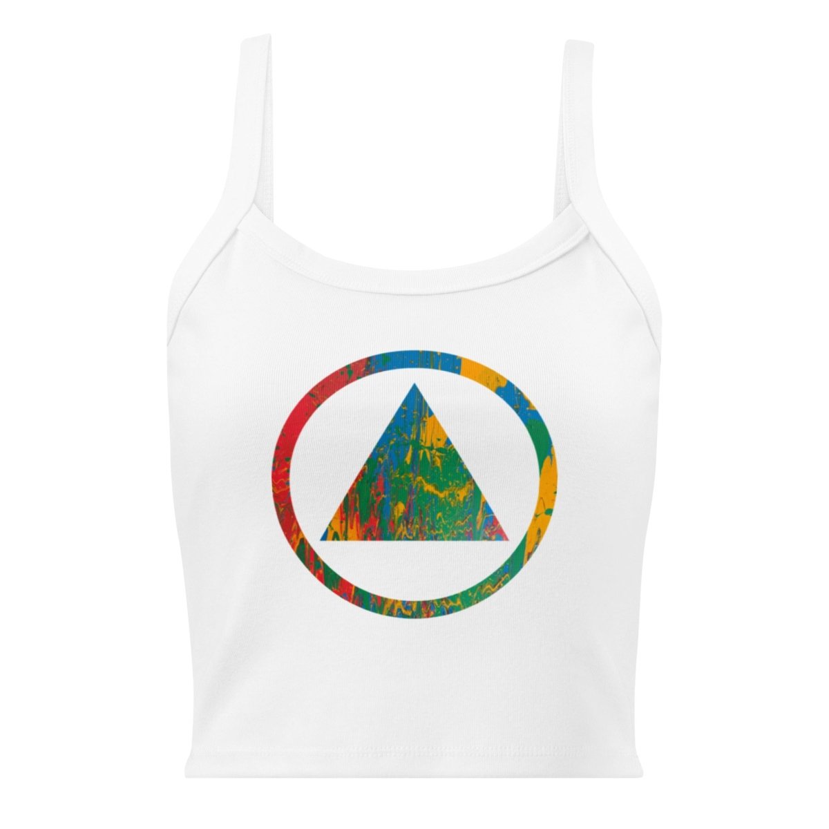 Sobriety Symbol Pride Ribbed Tank Top for Women - Comfortable & Stylish Casual Wear for Summer, Gym, and Everyday Outfits