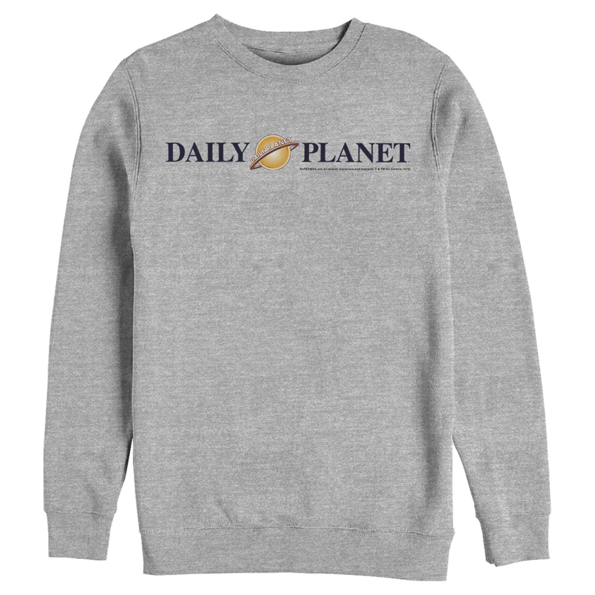 Superman Daily Planet Logo Men's Sweatshirt | DC Comics Graphic Pullover Hoodie | Casual Wear for Fans & Collectors | Perfect for Cosplay, Gifts & Everyday Comfort