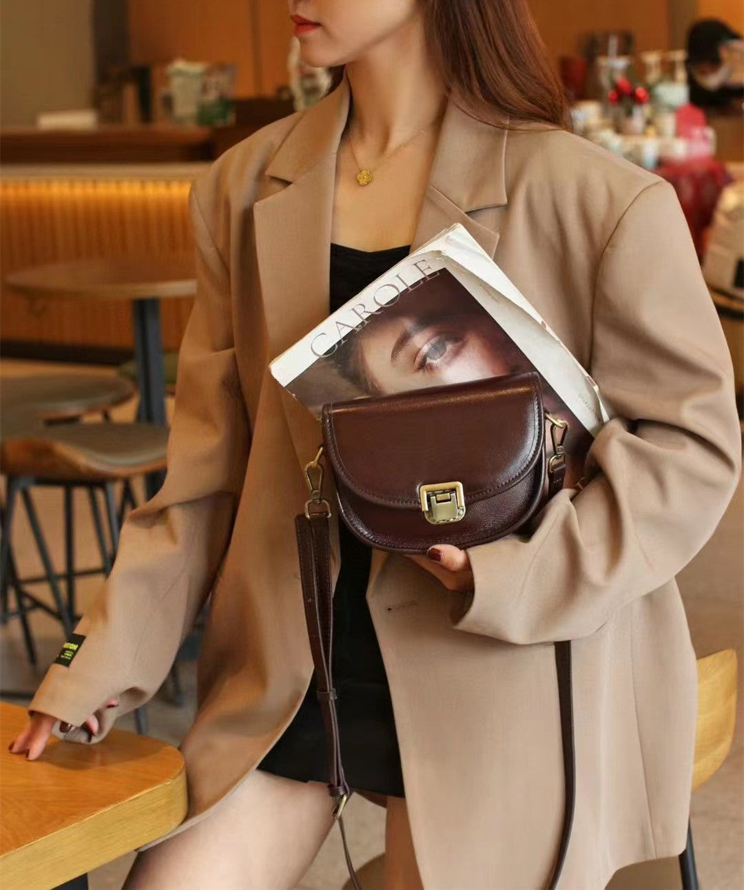 Elegant Flap Saddle Bag for Women - Stylish Crossbody Purse with Adjustable Strap | Perfect for Work, Travel & Everyday Use