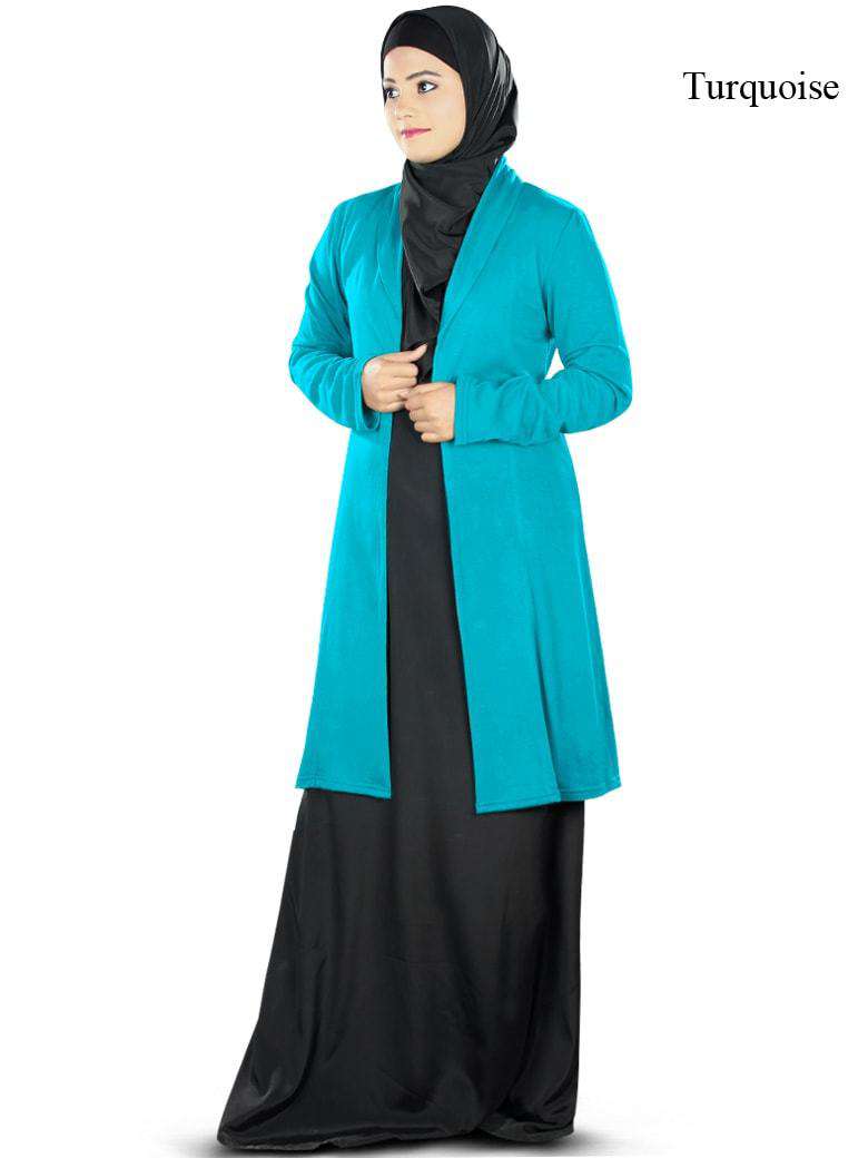 Haneefa Women's Jersey Cardigan - Soft Long Sleeve Open Front Knit Sweater for Casual Wear, Office & Layering