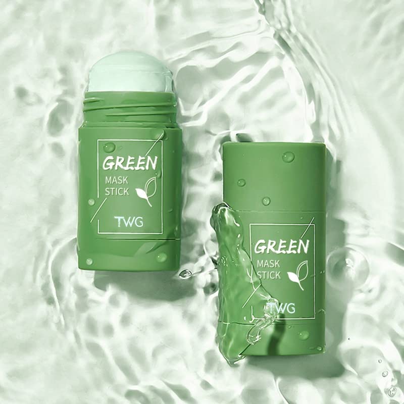 Green Tea Clay Face Mask Stick - Deep Cleansing, Oil Control & Anti-Acne Treatment | Purifying Mud Mask for Oily & Acne-Prone Skin | Perfect for Daily Skincare Routine & Spa Night