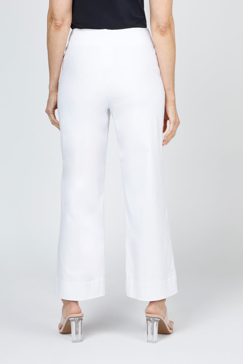 Holland Ave Lizzie Patch Pocket Wide Leg Pants - Women's High Waisted Loose Fit Trousers for Casual Wear & Office Outfits