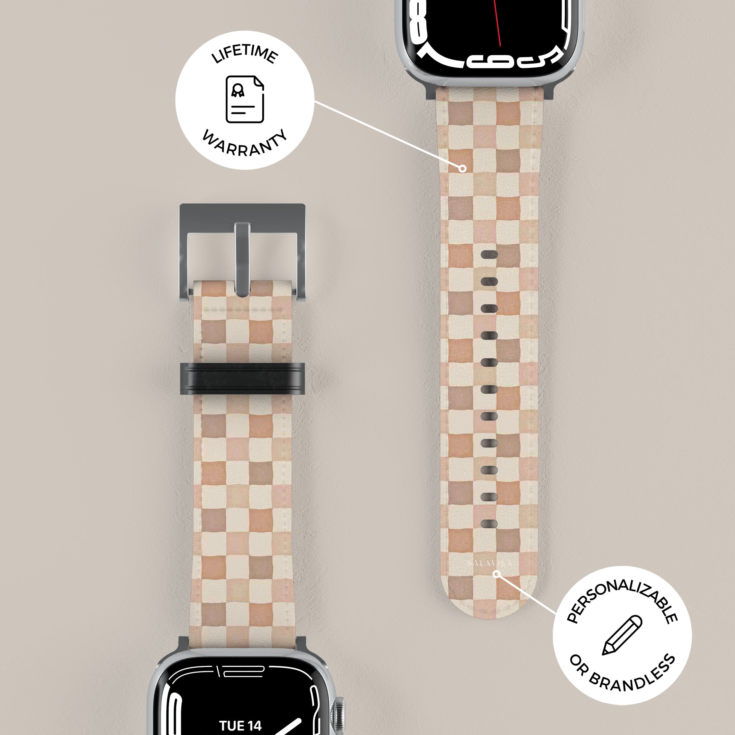 Luxury Leather Apple Watch Band - Premium Replacement Strap for Apple Watch Series 9/8/7/6/SE - Elegant & Comfortable Design for Men & Women - Perfect for Business, Workout & Daily Wear