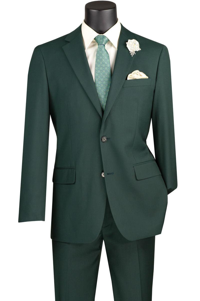 Oslo Collection Slim Fit 2-Piece Suit in Hunter Green | Men's Formal Business Attire for Weddings, Office & Special Occasions