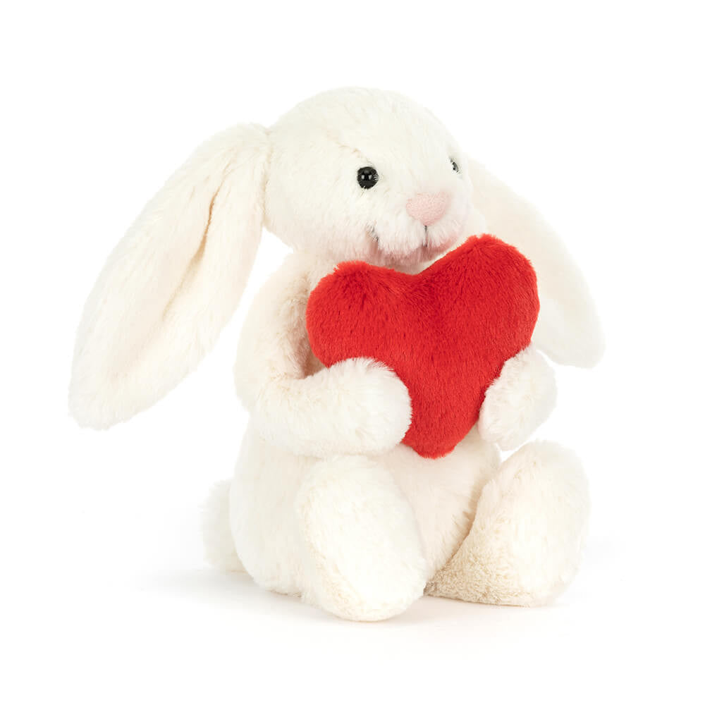 Bashful Red Love Heart Bunny Medium - Adorable Plush Stuffed Animal for Valentine's Day Gifts, Anniversary Presents & Nursery Decor